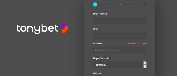 Tonybet Casino Registrierung