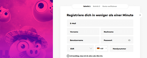 21.com Casino Registrierung