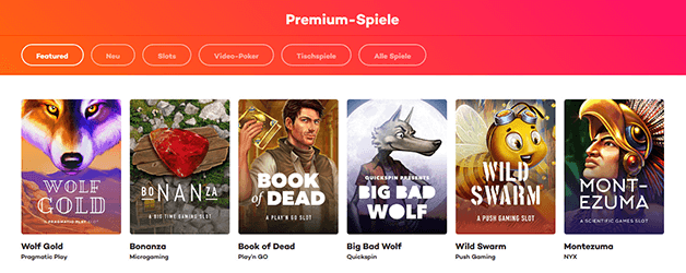 21.com Casino Spiele