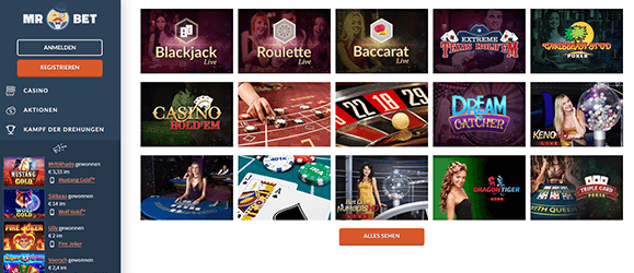 MrBet Casino Livecasino