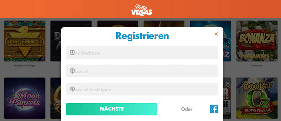 Slotty Vegas Casino Registrierung