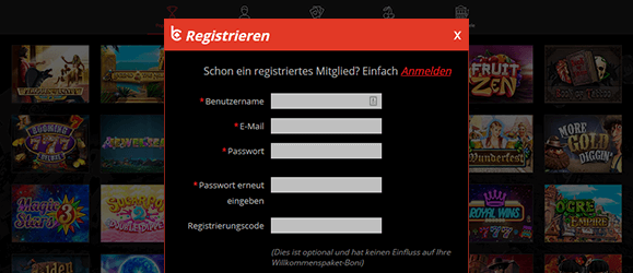 bcasino Registrierung