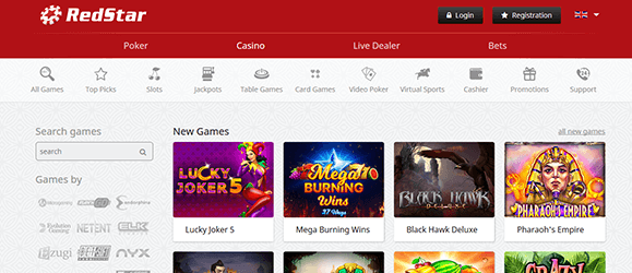 Redstar Casino Spiele