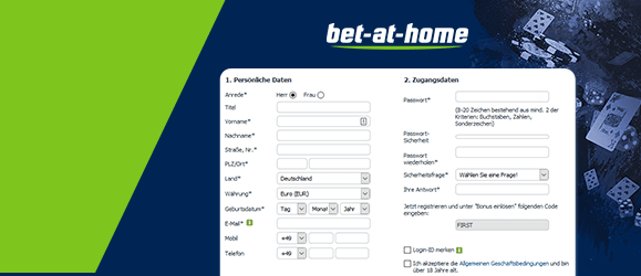 bet-at-home Anmeldung