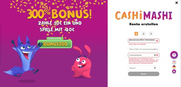 CashiMashi Einzahlbonus