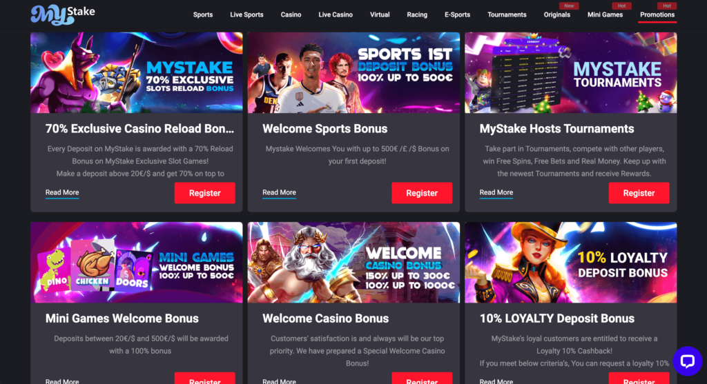 MyStake.com Online-Casino-Design