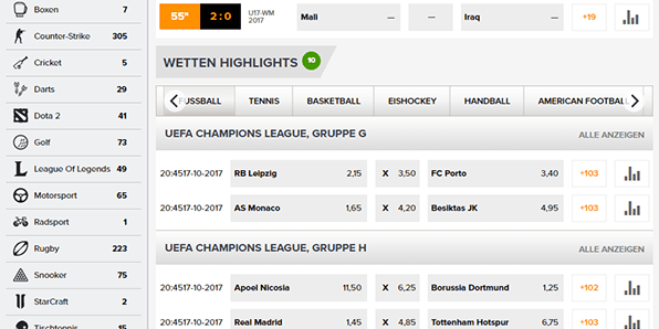 wetten.com Esport Angebote