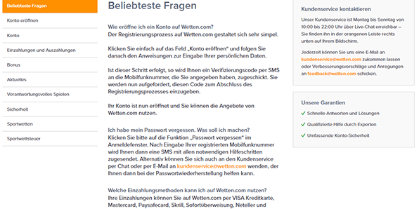 wetten.com Esport Kundensupport