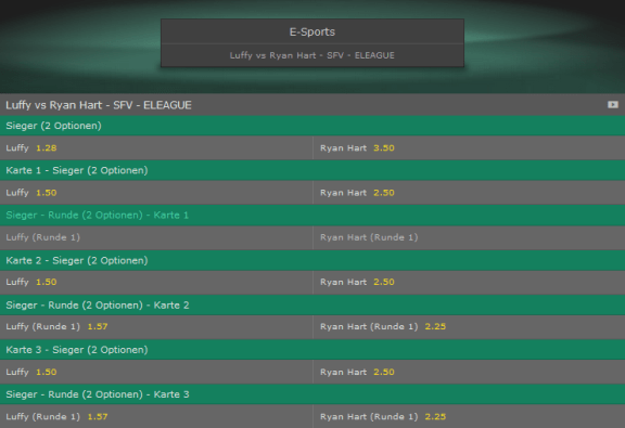 Esport Live Wetten bei bet365