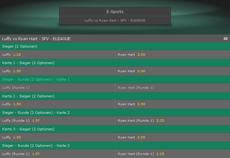 Esport Live Wetten bei bet365