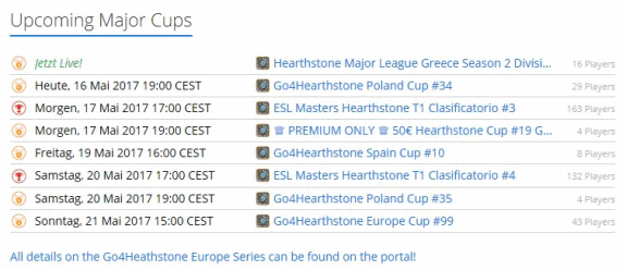 ESL Hearthstone Events 2017