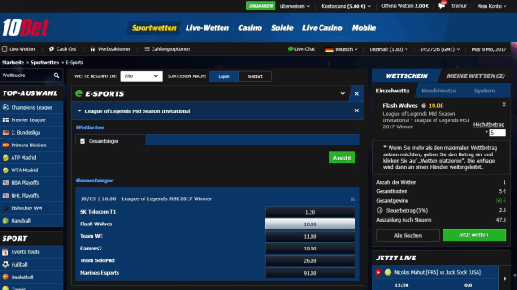 LOL Esport Wetten 