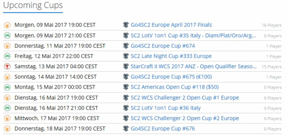 ESL SC2 Events 2017