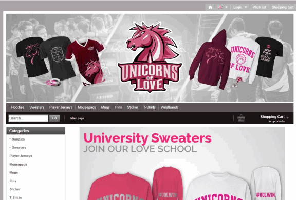 Unicorns of Love Esport Team Fanshop