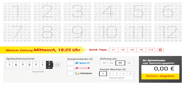 Spielschein Lotto.de