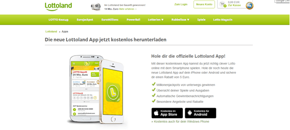 Die Lotto-App von Lottoland