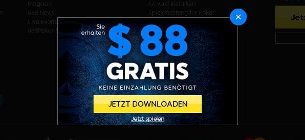 Willkommensbonus auf 888poker.com