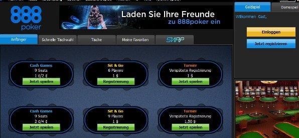 Poker-Software von 888 Poker