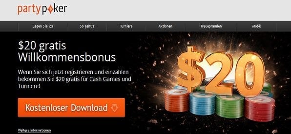 Startseite partypoker inklusive Willkommensbonus