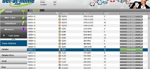 bet-at-home Poker Software für Windows