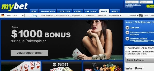 Neukundenbonus auf mybet.com