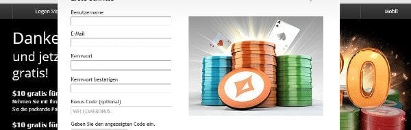 Kontoerstellung auf de.partypoker.com