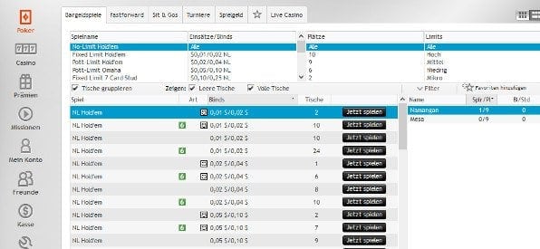 Die Party Poker Software