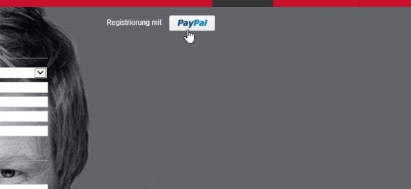 PayPal-Anmeldung bei tipico.com