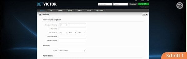 Betvictor_anmeldung_schritt1