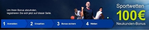 Neue Kunden bei mybet erhalten einen 100% bis 100€ Bonus