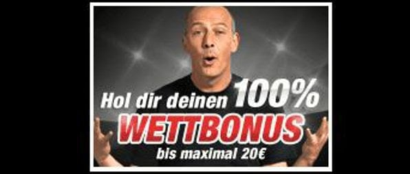 Neue Kunden erhalten einen 100%igen Wettbonus von bis zu 20€