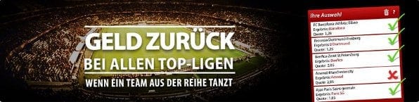 Die erste Kombiwette ohne Risiko dank Kombiversicherung