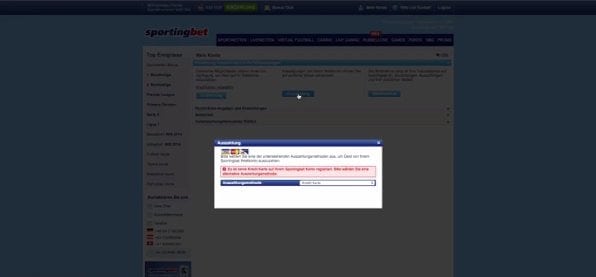 Die Auszahlung bei Sportingbet: unkompliziert und sicher