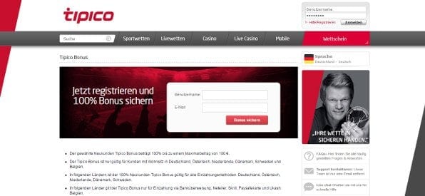 Neukunden erhalten einen 100% bis 100€ Einzahlungsbonus