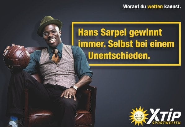 Das Werbegesicht von XTiP: Hans Sarpei