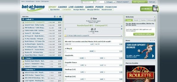 Das attraktive Live-Center bietet auch einige Randsportarten