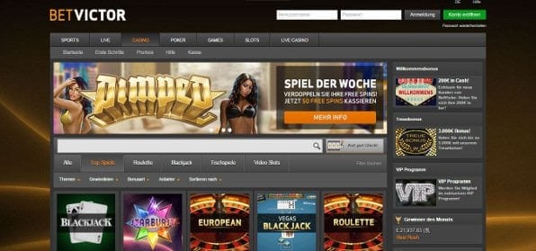 Das Betvictor Casino besticht durch schickes Design und eine Vielzahl an Spielen