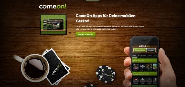 Die Web App von Comeon bietet nahezu alle Funktionen auch für die Nutzung von Unterwegs