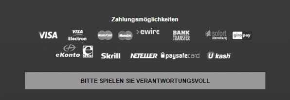 Expekt bietet eine Vielzahl an Zahlungsmethoden wie beispielsweise Kreditkarten und e-Wallets