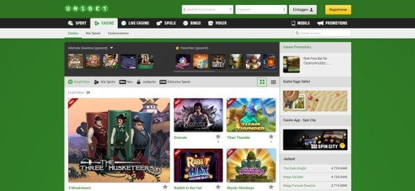Das Casino von Unibet besticht durch eine große Spielauswahl und attraktive Aktionen