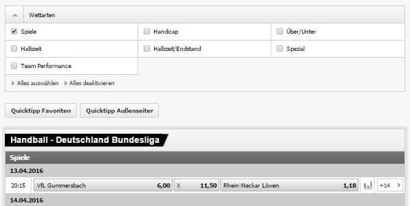 Handballwetten bei Interwetten: Gute Quoten, riesige Auswahl