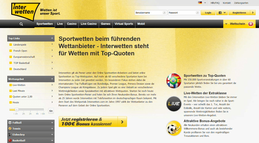 Sportwettenanbieter ohne Steuer