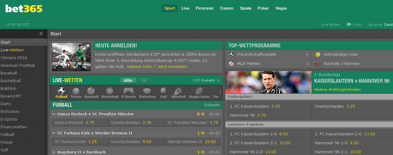 bet365 Spiele Sport