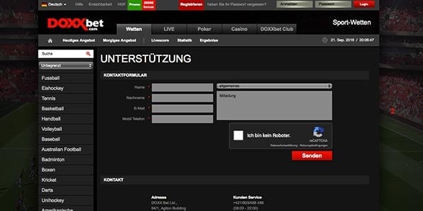 Doxxbet Kundensupport