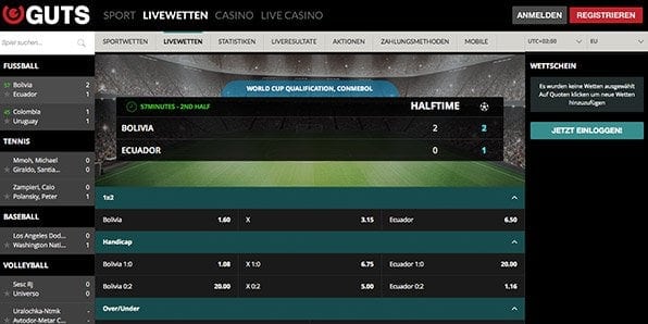 Guts Livewetten Center