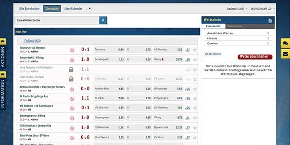 Sunmaker Livewetten Sport