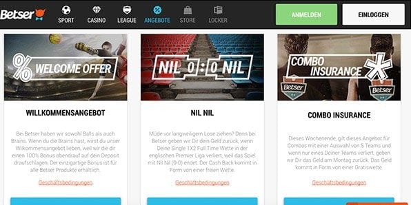 Betser Sportwetten Angebot