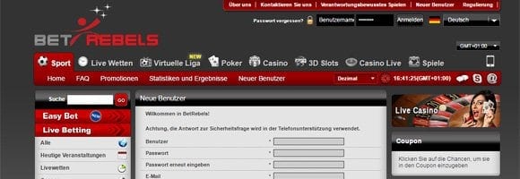 Kostenlos online anmelden in 1 Schritt