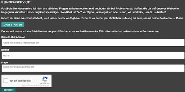 fastbet Support