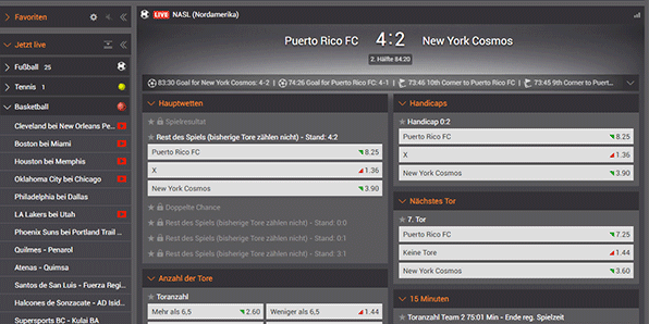 Gamebookers Livewetten